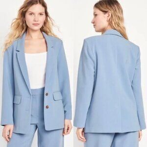 Old Navy Taylor Relaxed Suit Blazer Blue Harvest Size Large